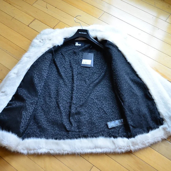 The Kooples White faux fur coat Size 1 - Picture 8 of 12